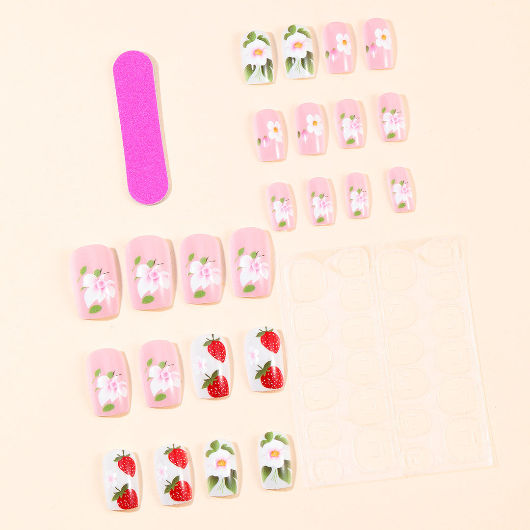 Strawberry Floral Nail Art Set Kalsten
