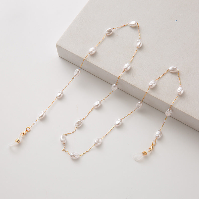 Pearl-Accented Eyewear Chain Kalsten