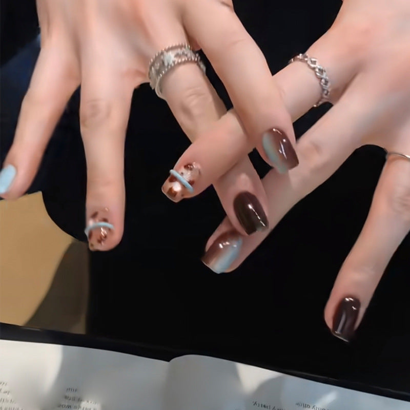 Artistic Press-On Nail Art Set with Unique Designs Kalsten