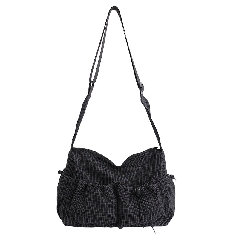 Casual Checked Shoulder Bag