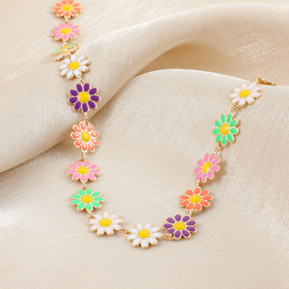 Floral Charm Statement Necklace Kalsten