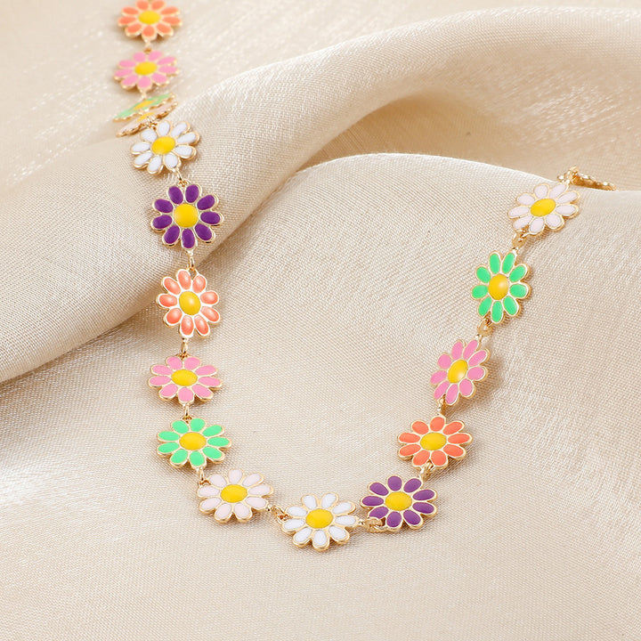 Floral Charm Statement Necklace Kalsten