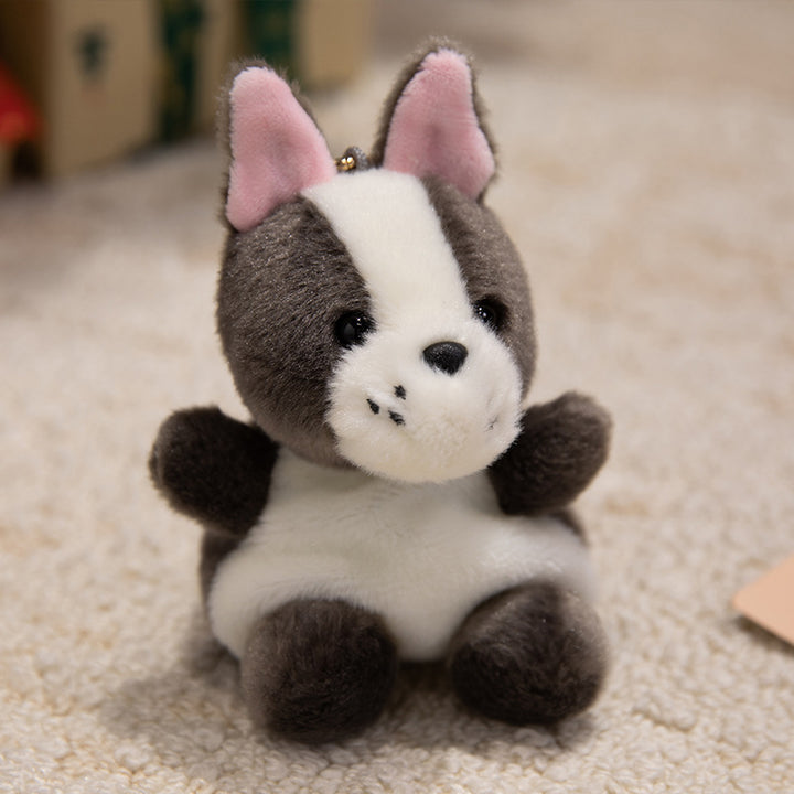 Mini Plush Otter Bag Charm with Metal Key Ring and Ultra-Soft Faux Fur Kalsten