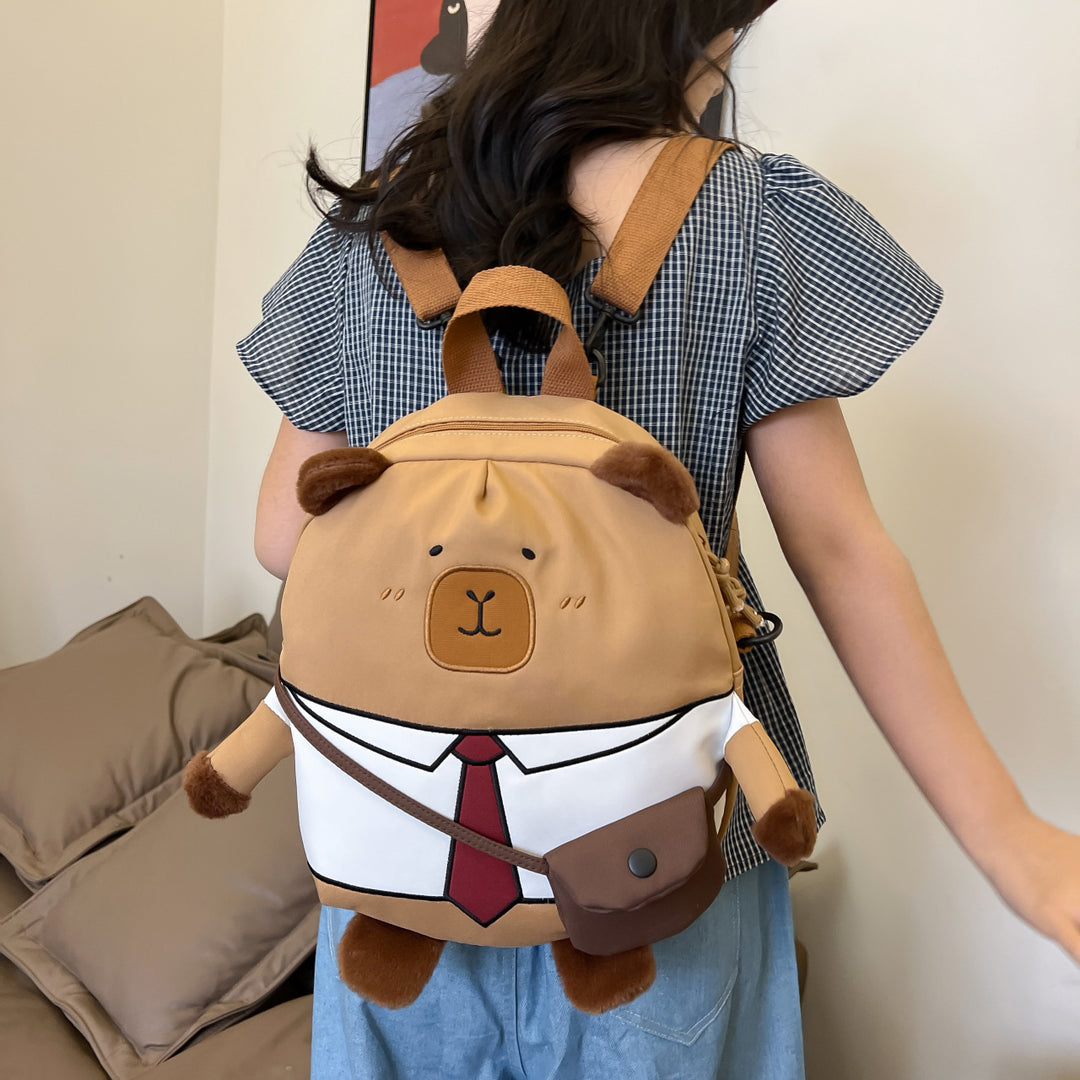 Plush backpack with funny bear design Kalsten