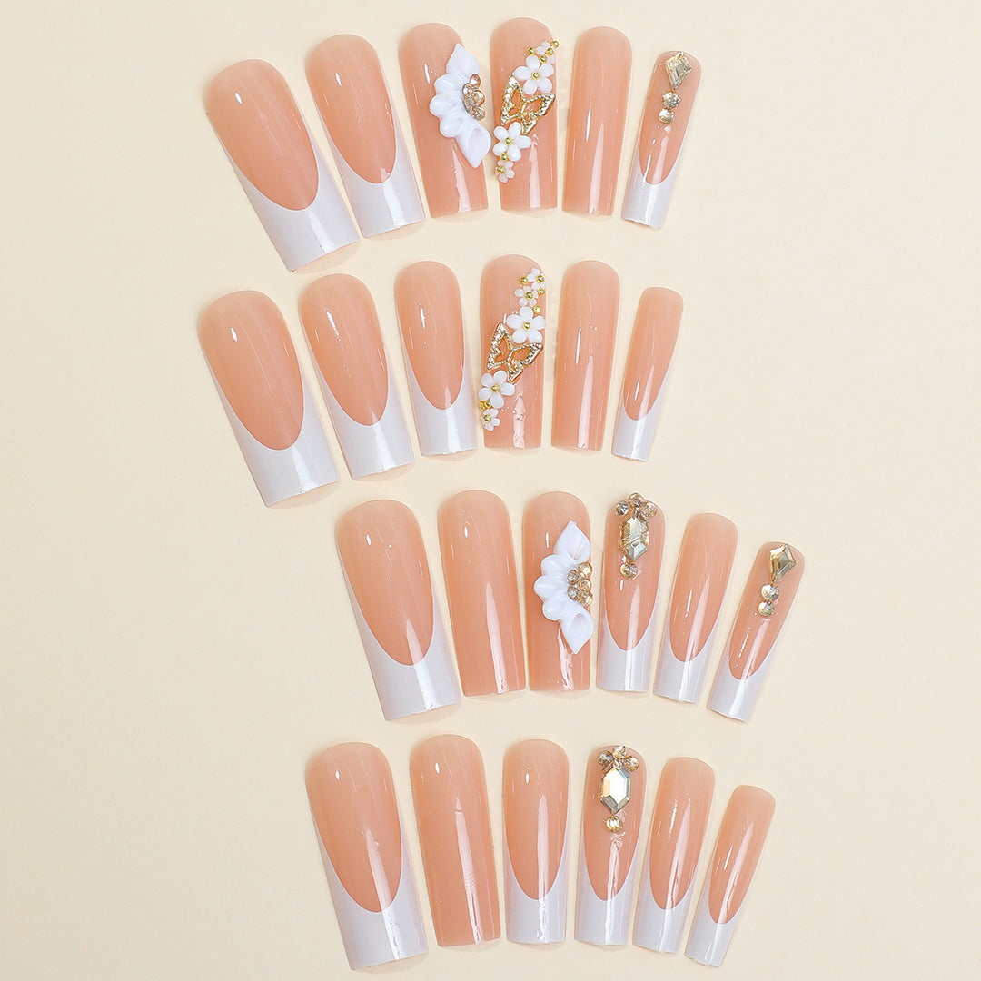 Elegant Decorative Press-On Nail Art Kit kalsten