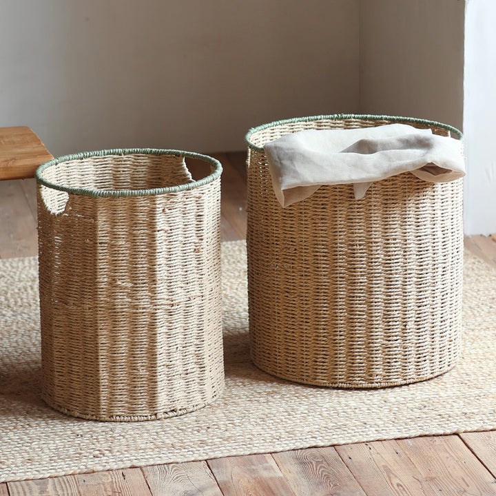 Handmade storage basket with lid Kalsten