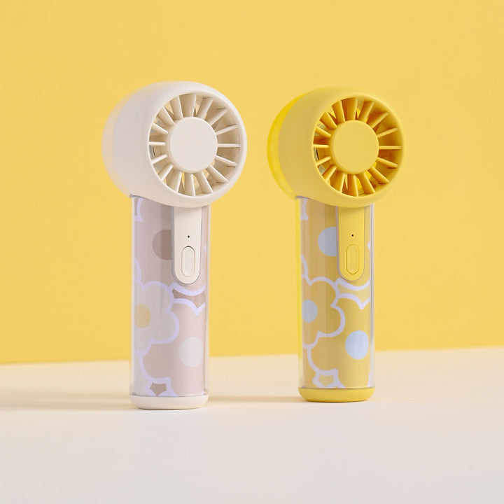 Unisex compact mini-handheld fan with rechargeable battery and quiet motor Kalsten