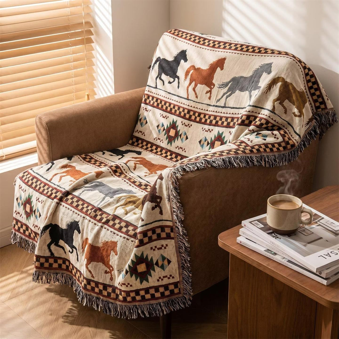 Decorative Horse-Themed Tapestry