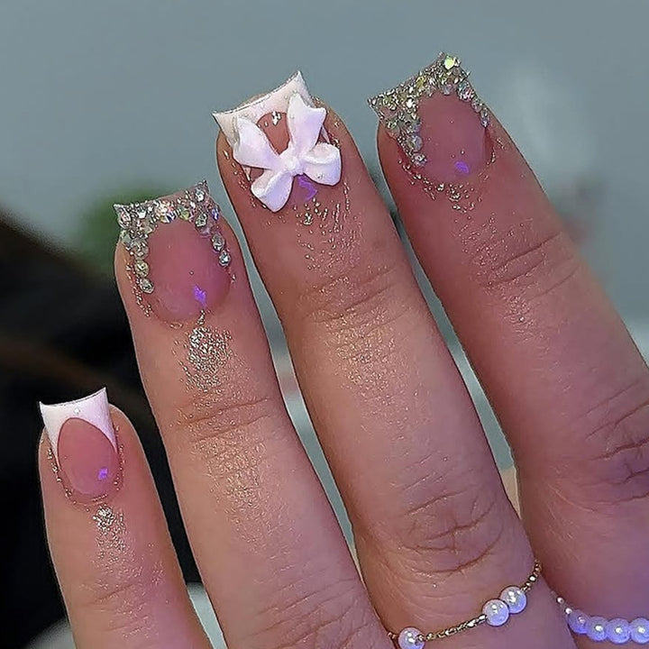 Artificial Nail Set with Glamorous Embellishments Kalsten
