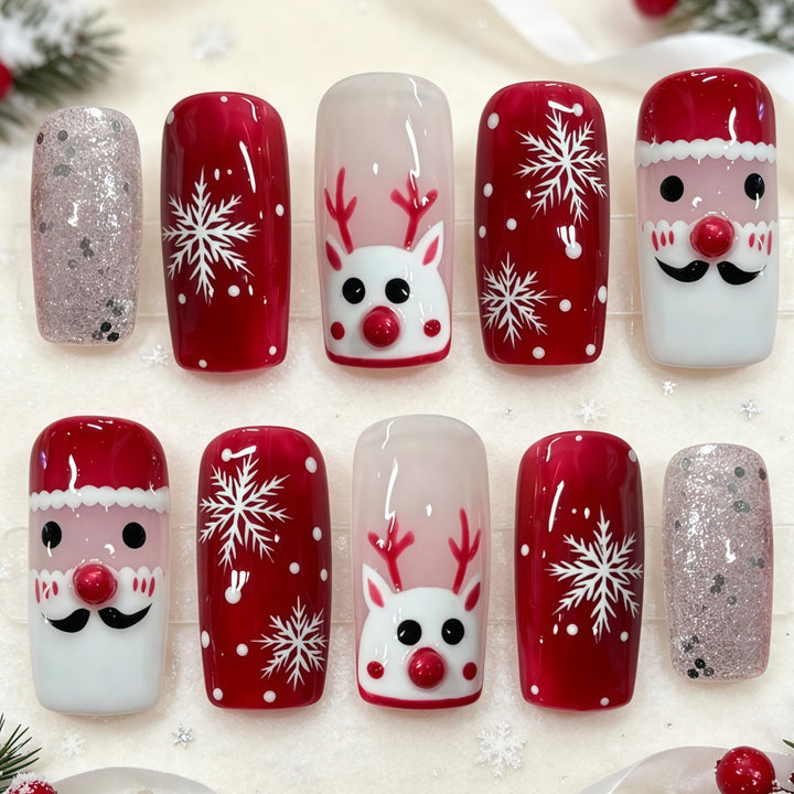 Artificial Christmas Art Nails Kalsten 1787298982