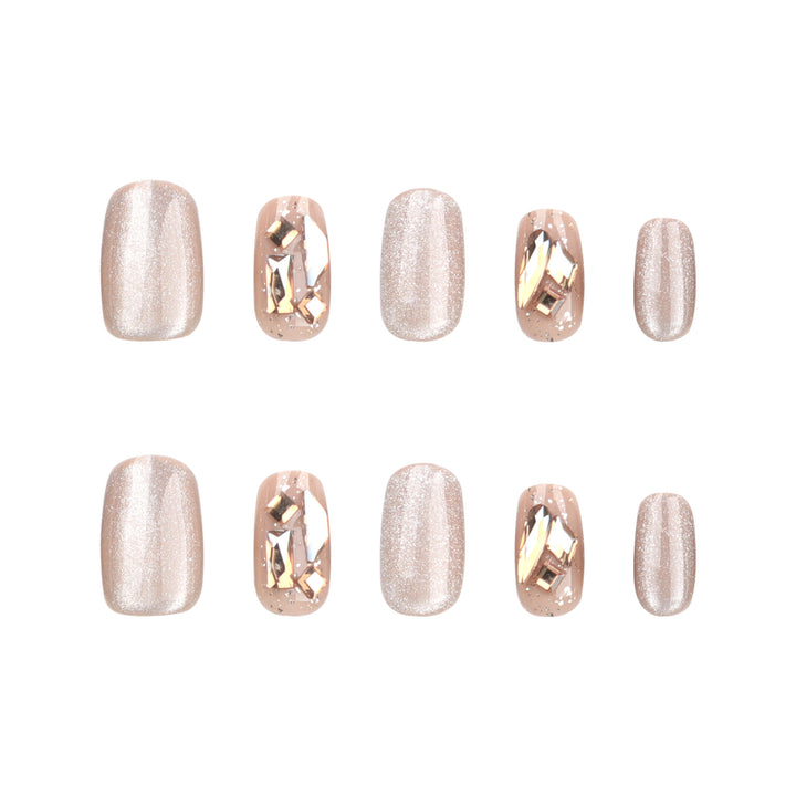 Elegant Nail Art with Glamorous Accents Kalsten