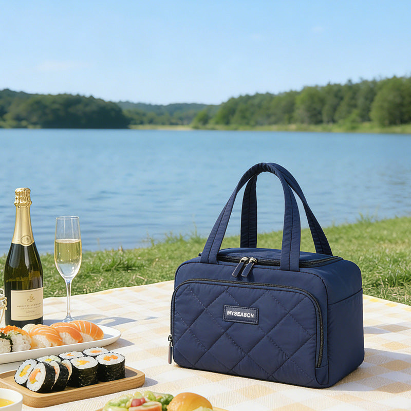 Insulated Quilted Lunch Cooler Bag Kalsten