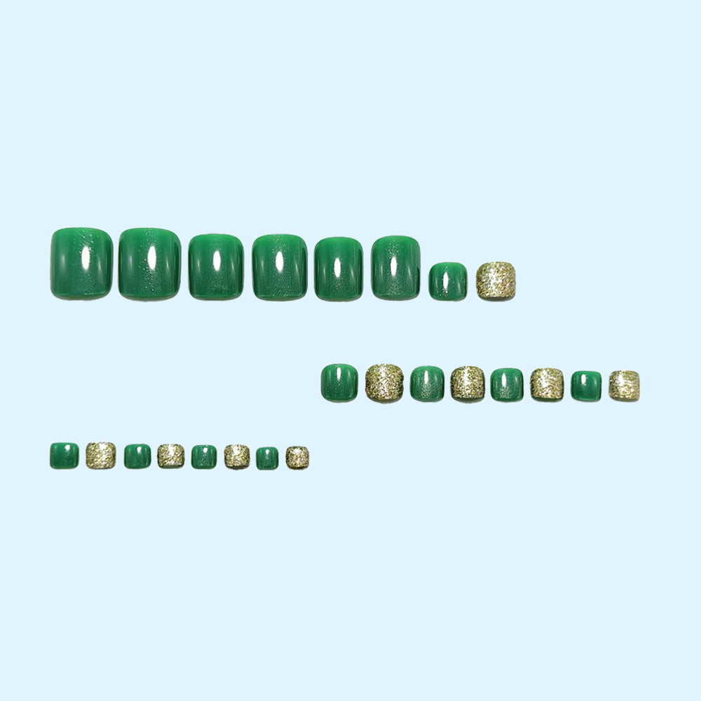 Fake nail set with sparkling glitter accents Kalsten