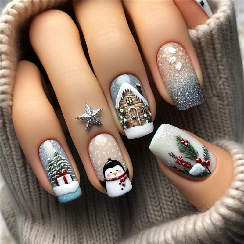 Festive Holiday Nail Art Kalsten