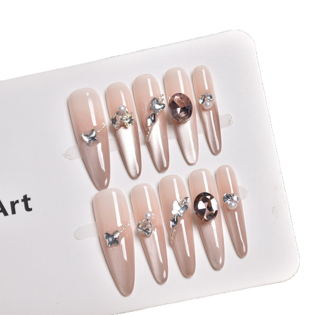 Crystal-Embellished Luxury Press-On Nails Kalsten