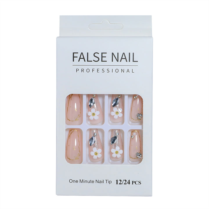Decorative Press-On Nail Set with 3D Accents Kalsten