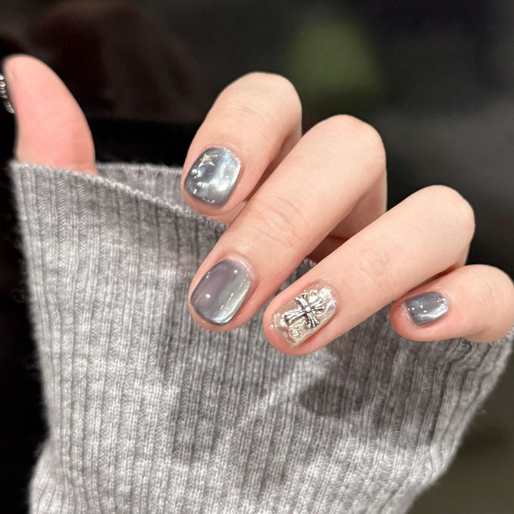 Artificial nail set with glamorous metallic effects Kalsten