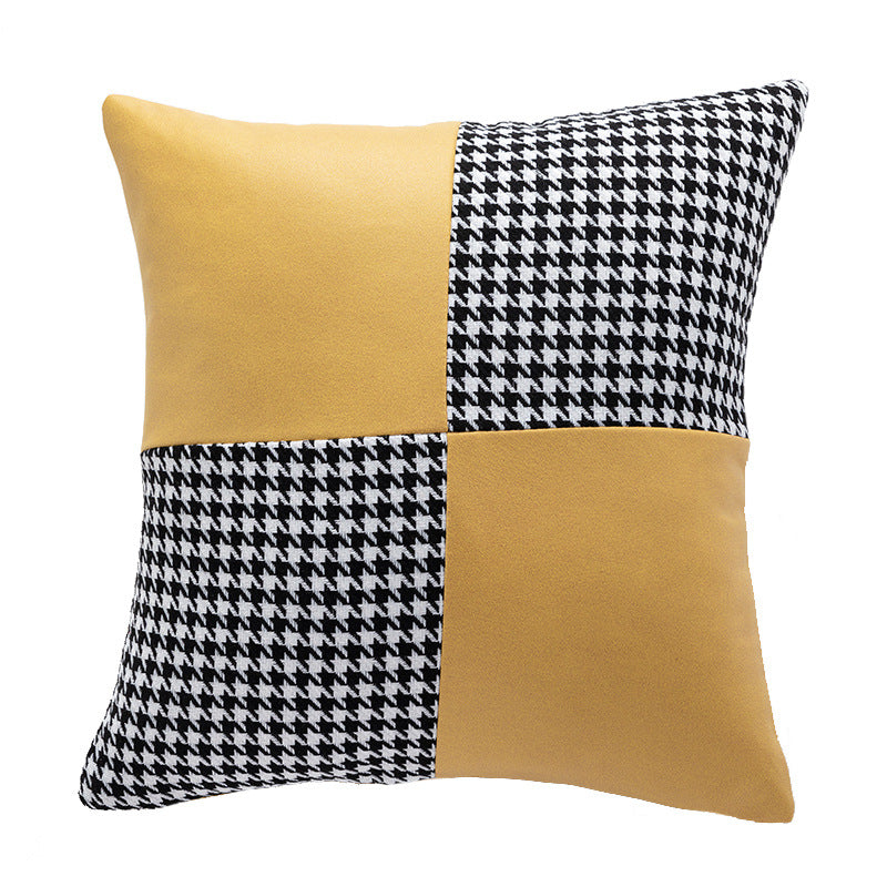 Contemporary Patchwork Accent Cushion