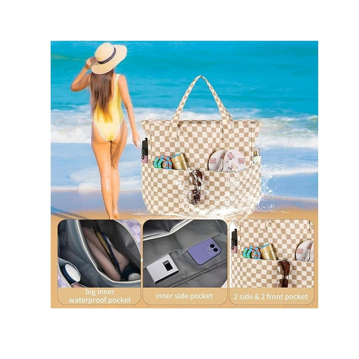Spacious beach bag with versatile compartments Kalsten
