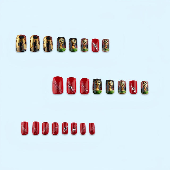 Sports-themed design artificial nails Kalsten