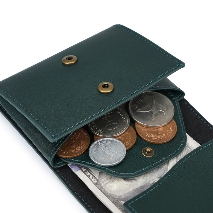 Compact Leather Coin Holder Kalsten