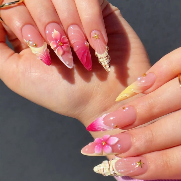 Romantic Floral Press-On Nail Tips Art Set Kalsten