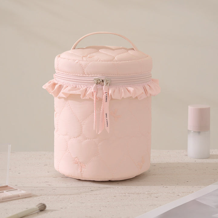 Quilted Makeup Storage Canister Kalsten