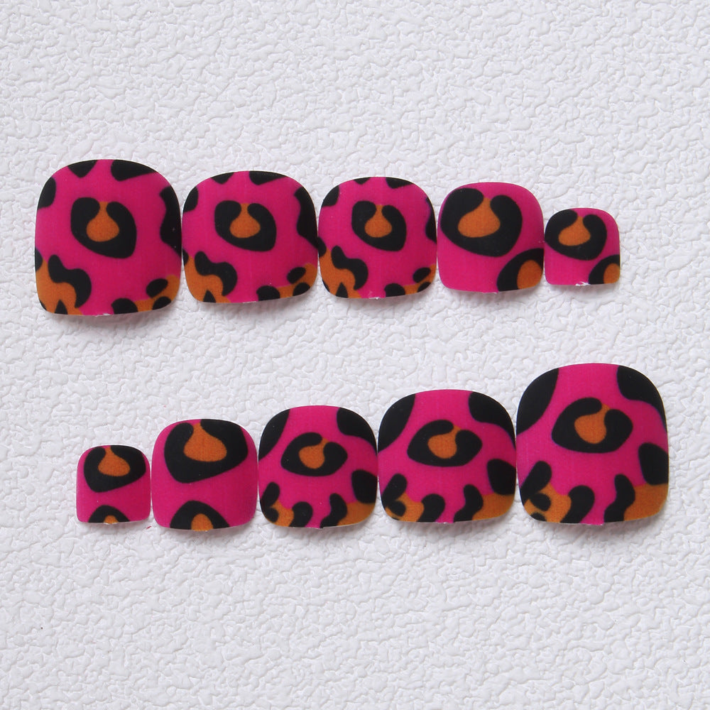 Playful Leopard Print Press-On Toenails Kalsten
