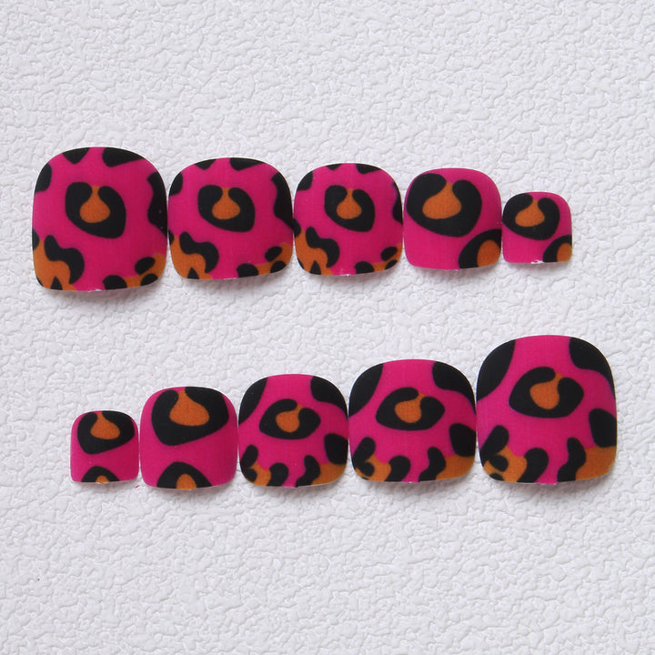 Playful Leopard Print Press-On Toenails Kalsten