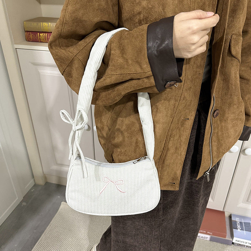 WoElegant Textured Corduroy Crossbody Bag Kalsten