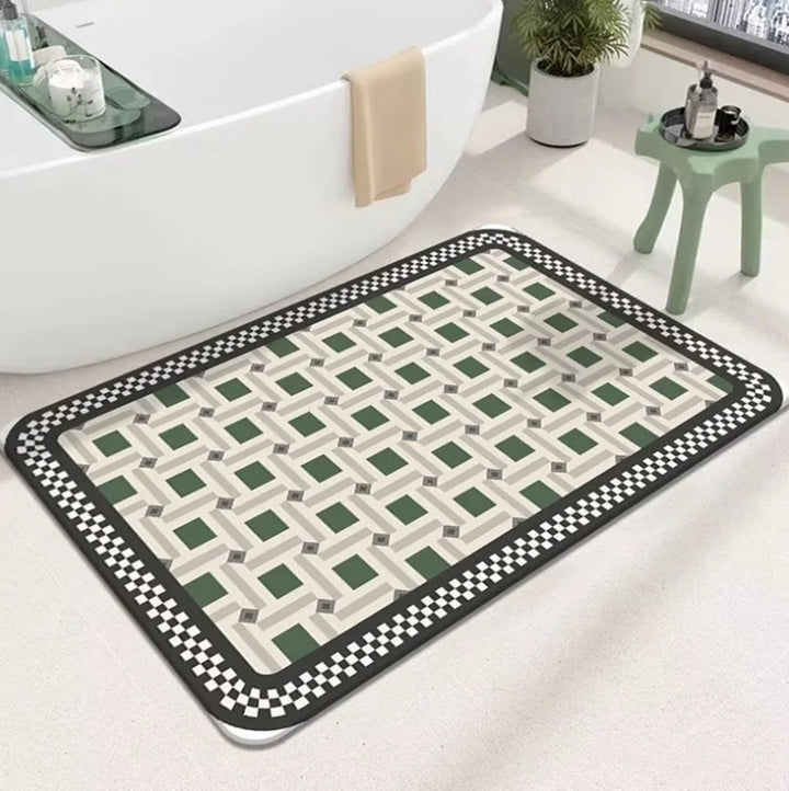 Geometric Patterned Bath Mat Kalsten