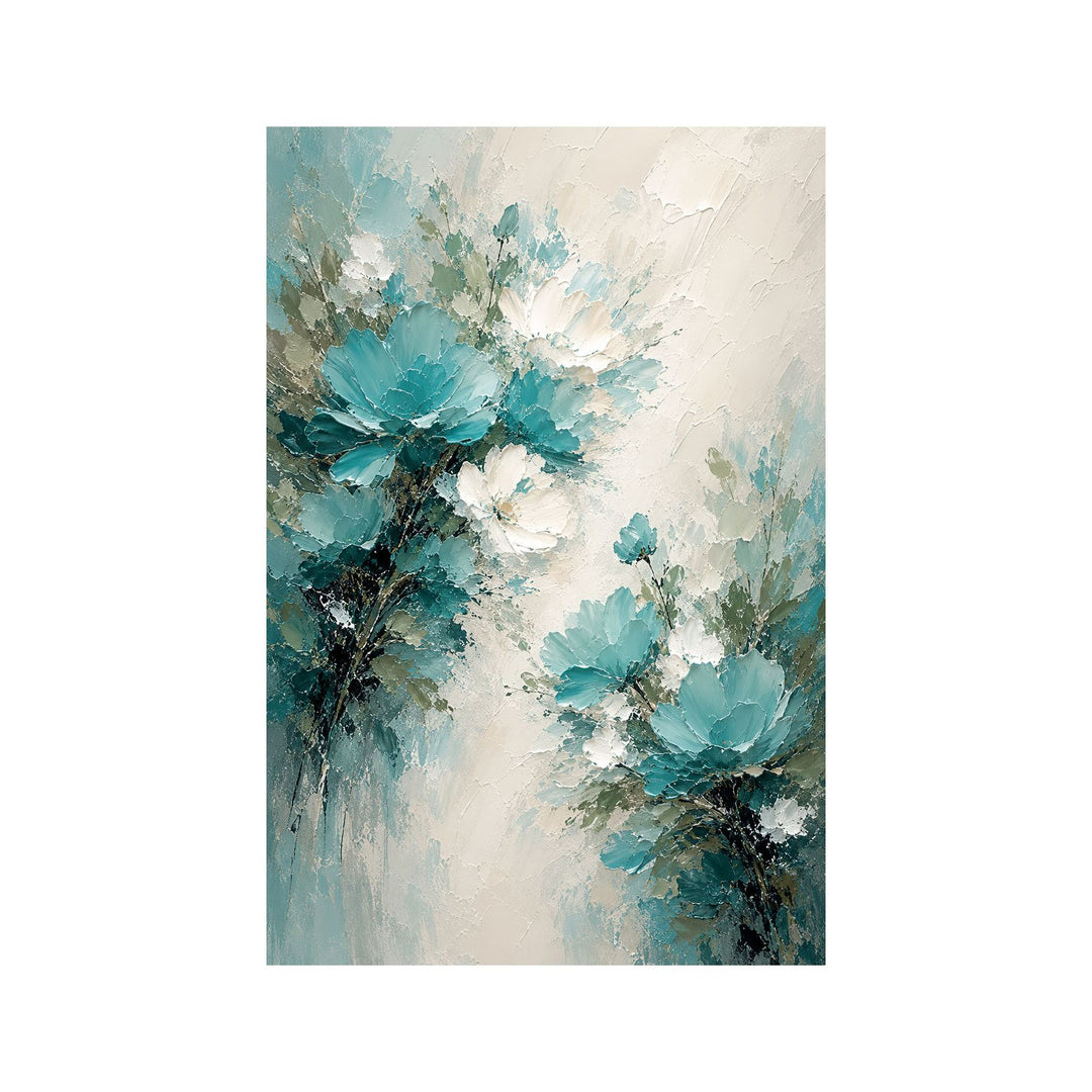 Textured Floral Oil Painting Canvas Art