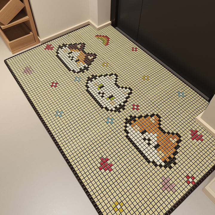 Playful Mosaic Character Doormat