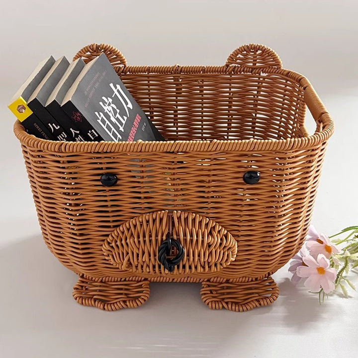 Handcrafted natural material storage basket Kalsten