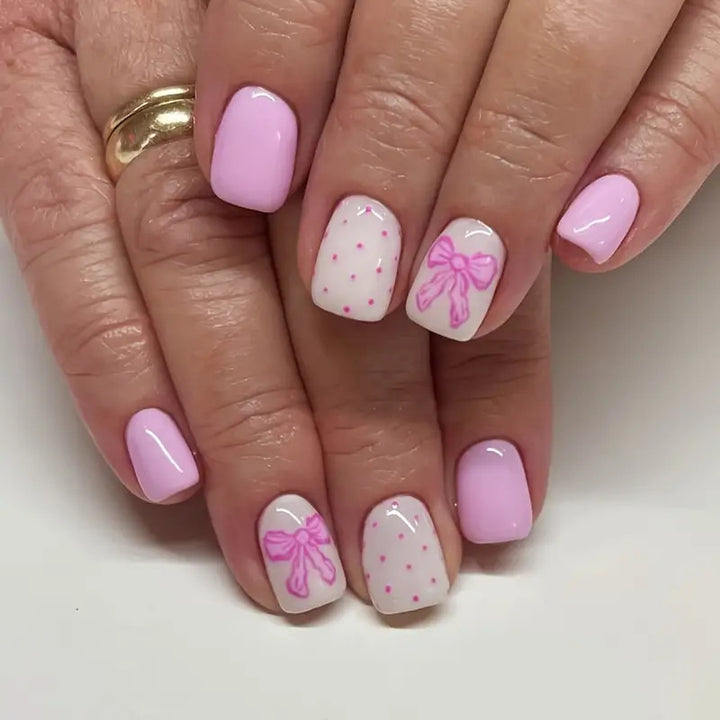 Decorative Bow-Accent Press-On Nails Kalsten