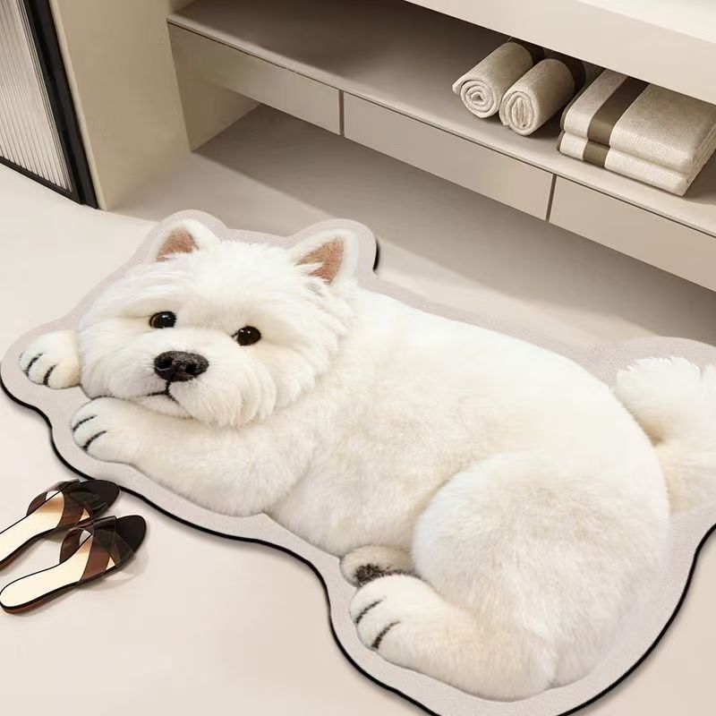 Realistic Lion Cub Shaped Floor Mat