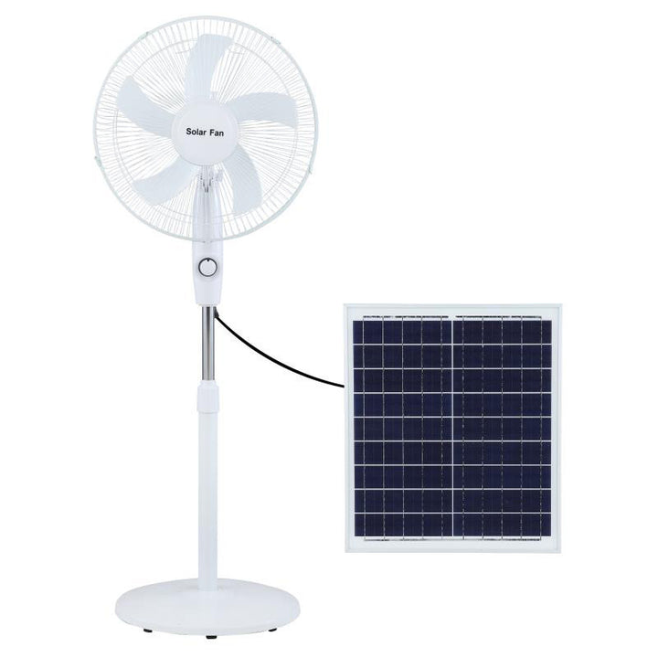 Unisex Solar Powered Stand Fan with Adjustable Tilt Angle and Efficient Fan Blades Kalsten