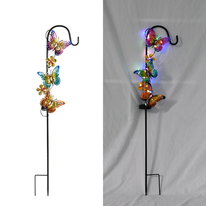 Solar LED Butterfly Garden Stake Decorative Metal Yard Ornament Kalsten