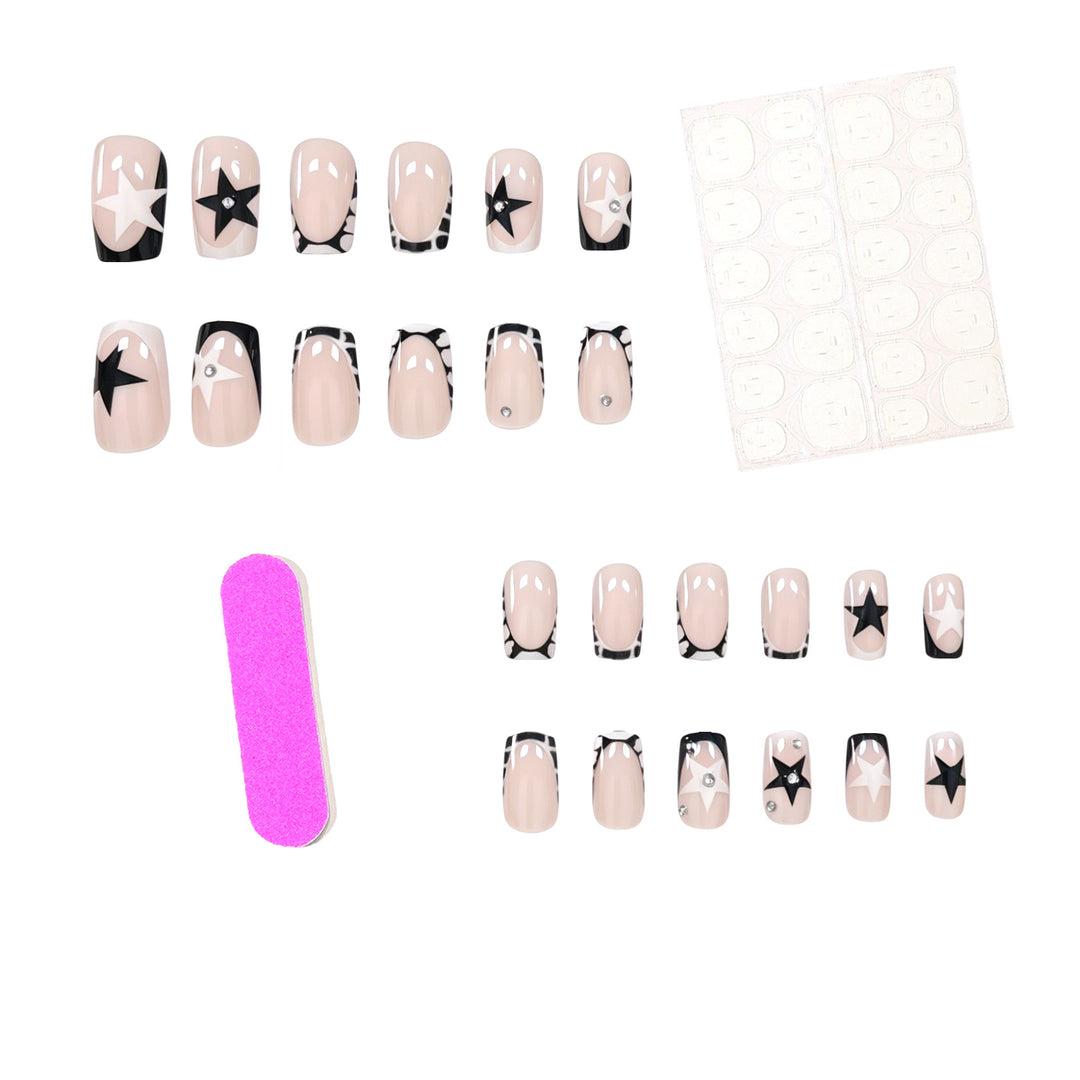 Elegant Artistic Gel Nail Extensions Kalsten