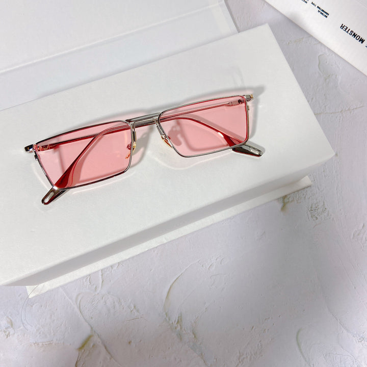 Fashionable sunglasses with rectangular metal frame Kalsten