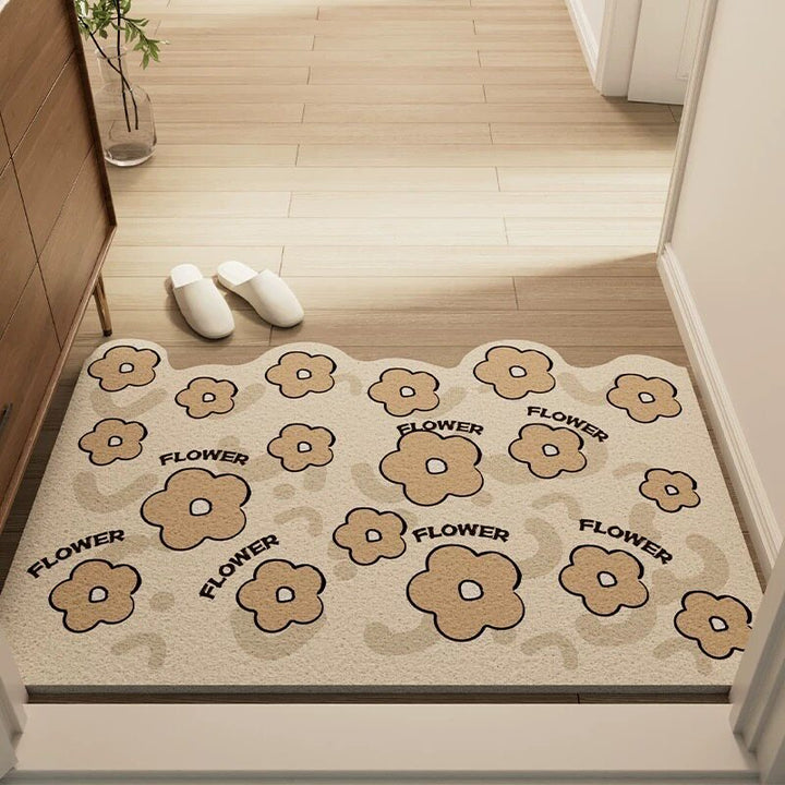 Floral Patterned Decorative Area Mat