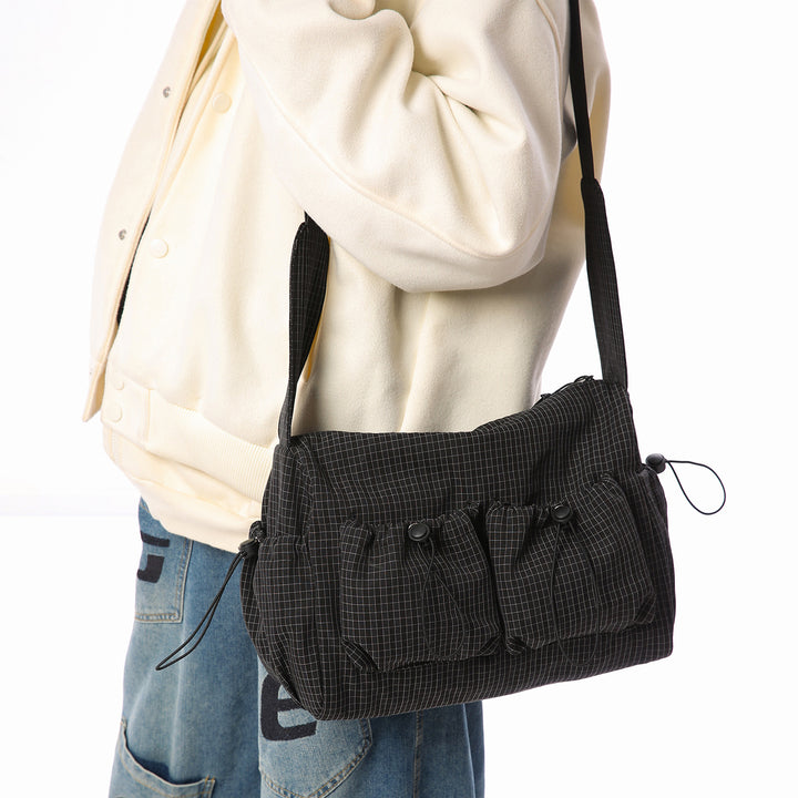 Multi-Pocket Utility Shoulder Bag