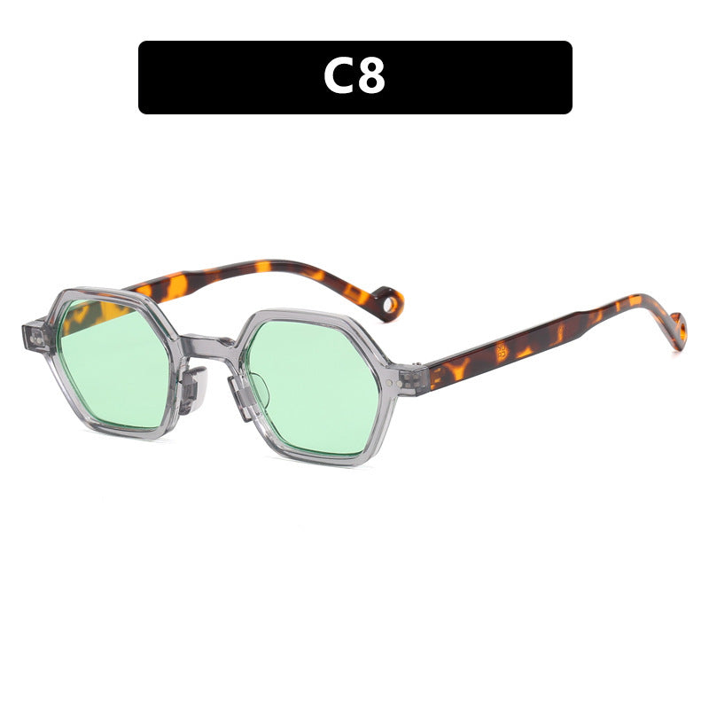 Women's hexagonal sunglasses with transparent frame Kalsten