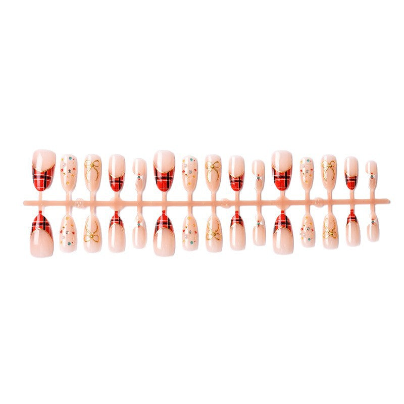 Artificial nail set with festive design and sparkling accents Kalsten