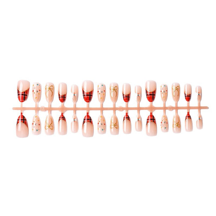 Artificial nail set with festive design and sparkling accents Kalsten