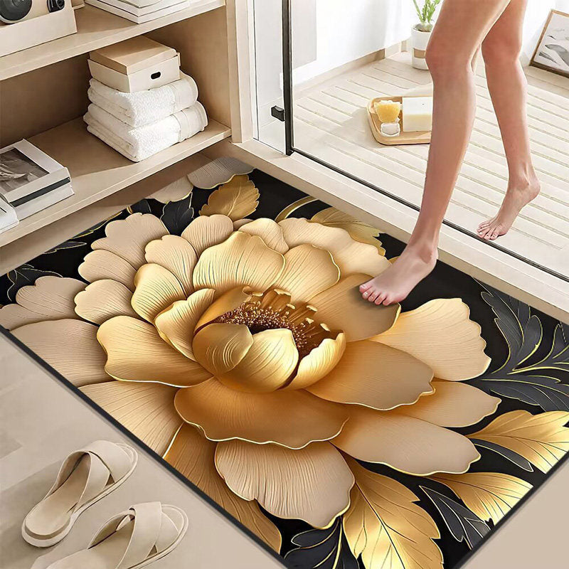 Elegant Lotus Flower Bath Mat Kalsten