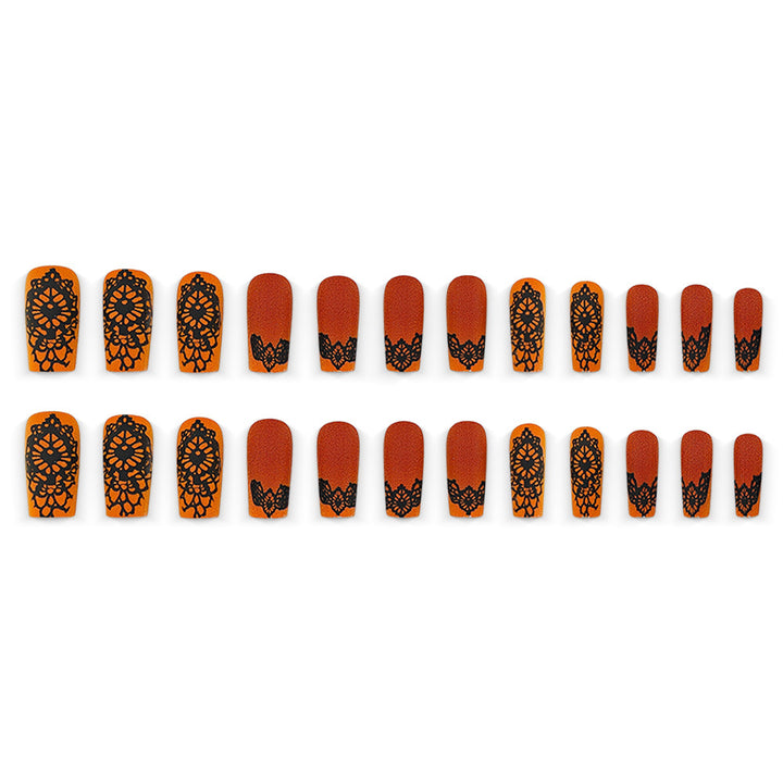 Artificial nails in elegant lace design with matte finish Kalsten