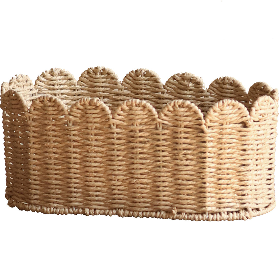 Handcrafted basket with wavy edge Kalsten