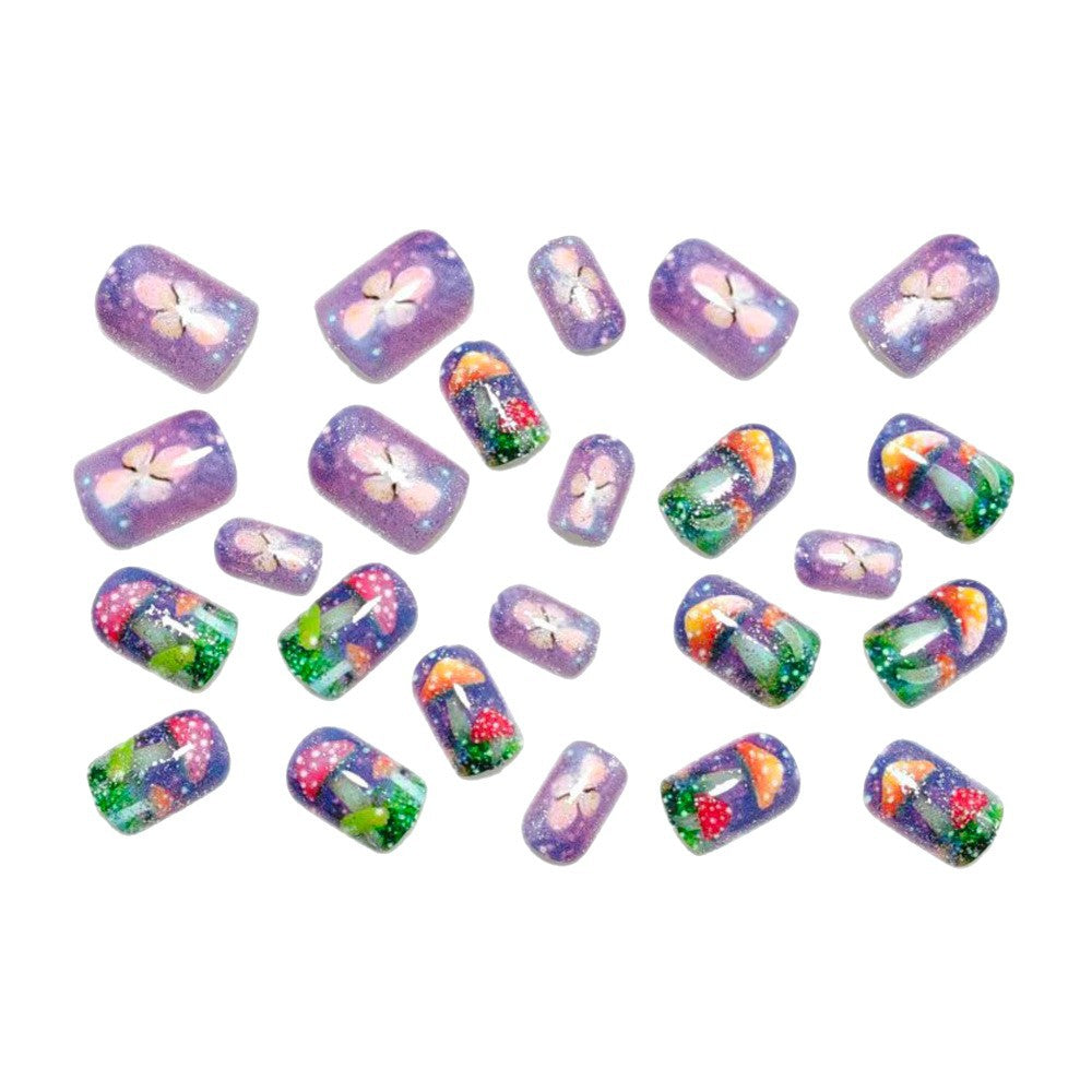 Artificial Nails in Playful Mushroom Design Kalsten