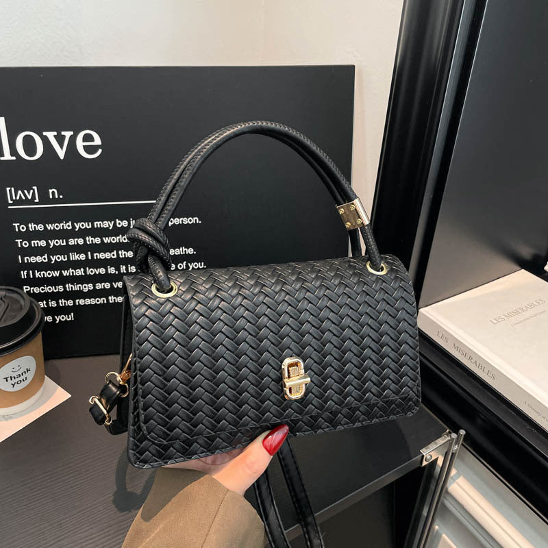 Woven Leather Evening Clutch